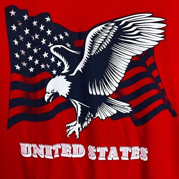 Extreme concepts mens medium american eagle unite states patriot red tee shirt - Picture 4 of 7